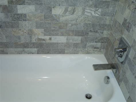 Silver travertine - Bathroom - Detroit - by Maloney Tile & Marble, Inc