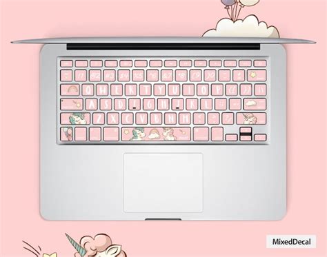 Pink Unicorn keyboard Stickers Laptop keyboard Cover Vinyl | Etsy