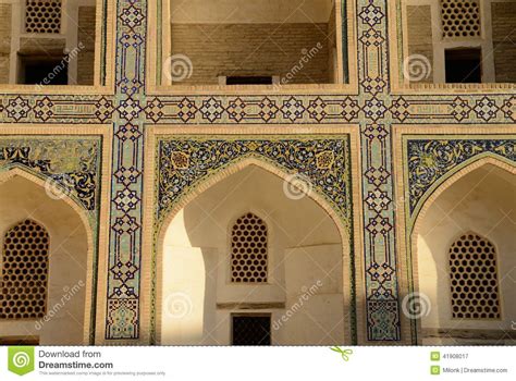 Madrasah in Bukhara stock image. Image of blue, road - 41908017