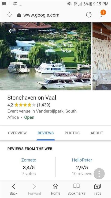 Menu at Stonehaven on Vaal restaurant, Vanderbijlpark