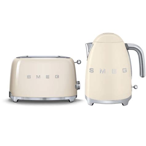 Smeg Kettle & 2 Slice Toaster Set, Cream | Leekes | Smeg kettle, Kettle ...