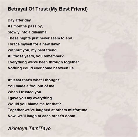 Betrayal In Friendship