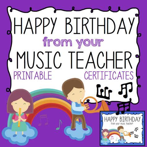 Happy Birthday from your music teacher! http://www.teacherspayteachers.com/Product/Happy ...