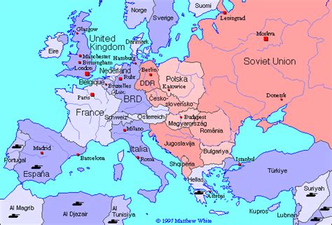 Maps: Map Of Europe 1945