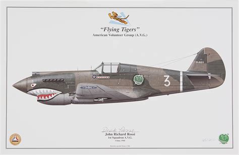 “Flying Tiger” P-40 Warhawk Signed Prints (Matched Set of 6) | National Aviation Hall of Fame