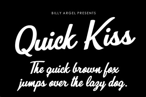 Quick Kiss Font | Billy Argel Fonts | FontSpace