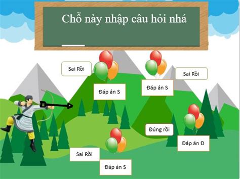 Trò chơi Powerpoint Bắn cung (3 mẫu) SIÊU HAY | Game PPT