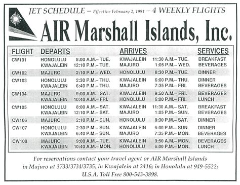 Dirgital Micronesia--Marshalls--Air Marshall Islands Schedules