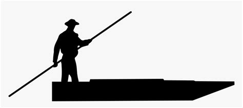 Fisherman Svg Boat Silhouette - Man On A Boat Silhouette, HD Png Download , Transparent Png ...