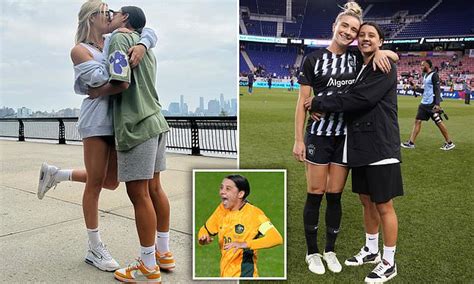 Matildas superstar Sam Kerr has passionate reunion with American girlfriend Kristie Mewis in the ...