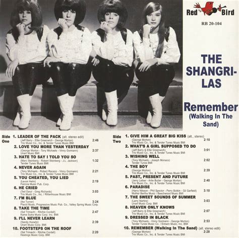 The Shangri-Las LP: Remember - Walking In The Sand (LP) - Bear Family ...