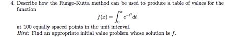 Solved Describe how the Runge-Kutta method can be used to | Chegg.com