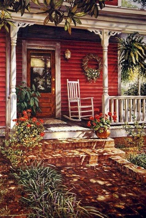 33 Inspiring Farmhouse Front Porch Decor Ideas | House with porch, Porch makeover, Country porch