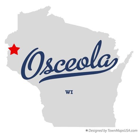 Map of Osceola, Polk County, WI, Wisconsin