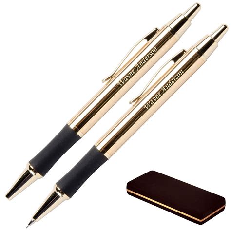 Monroe Gold Plated Pen and Pencil Gift Set - Custom Engraved | Pen gift, Pen and pencil set, Pen ...