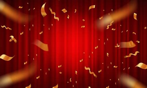 Free Vector | Ribbon-cutting ceremony poster with red curtains. Vector illustration