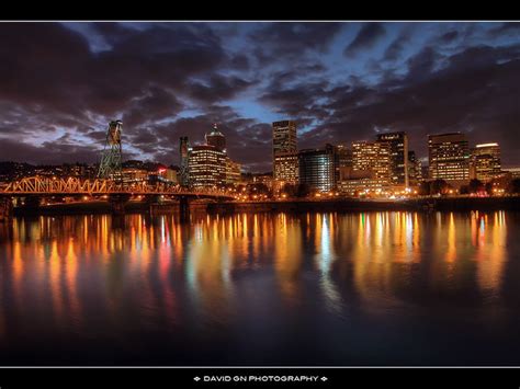 Portland Oregon Downtown Skyline at Night - a photo on Flickriver