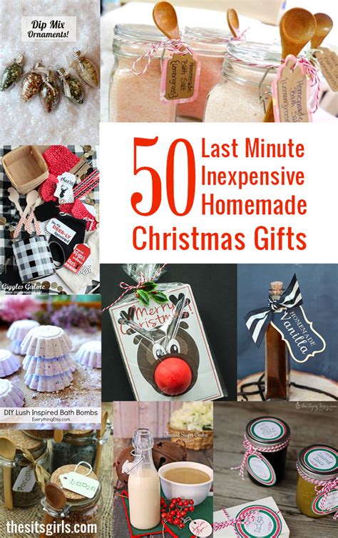 50 Last Minute Inexpensive Homemade Christmas Gifts