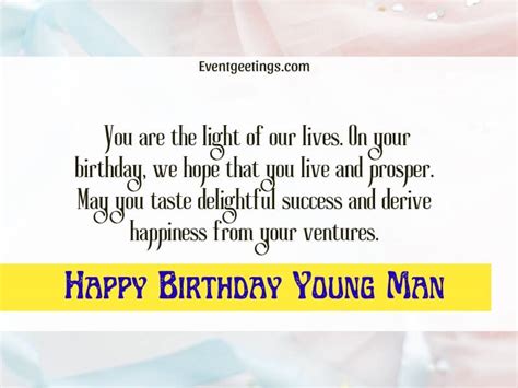 25 Happy Birthday Wishes For Young Man – Events Greetings