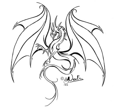 Free Simple Dragon Outline, Download Free Simple Dragon Outline png images, Free ClipArts on ...