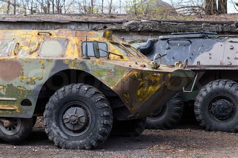 Old soviet military ussr vehicles | Stock image | Colourbox