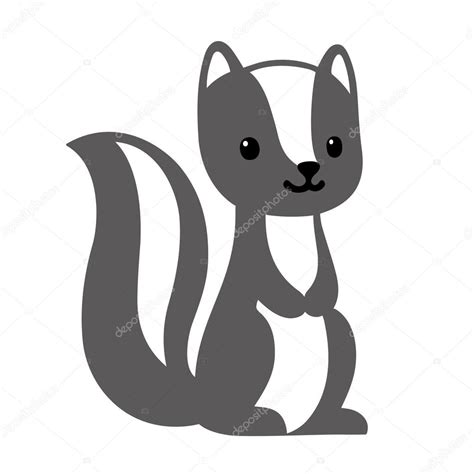 Cute cartoon skunk — Stock Vector © Sudowoodo #90623338