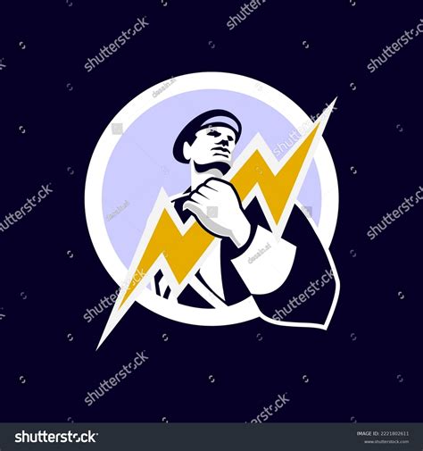 Power Lineman Retro Illustration Vector Army Stock Vector (Royalty Free ...