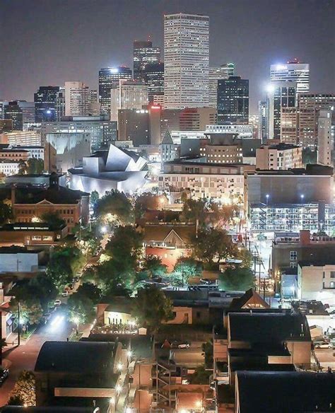 Denver skyline at night | Pueblo colorado, Denver colorado downtown ...