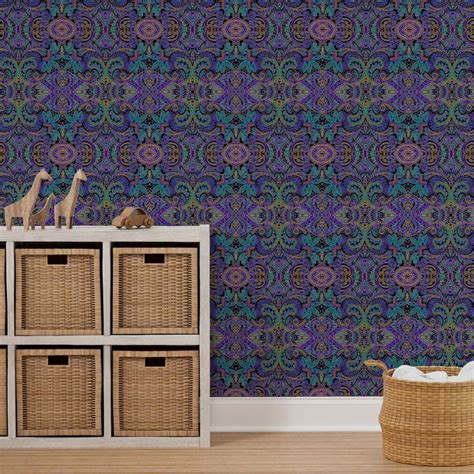 Peacock Paisley Wallpaper | Peel and stick wallpaper, Removable wallpaper, Custom wallpaper