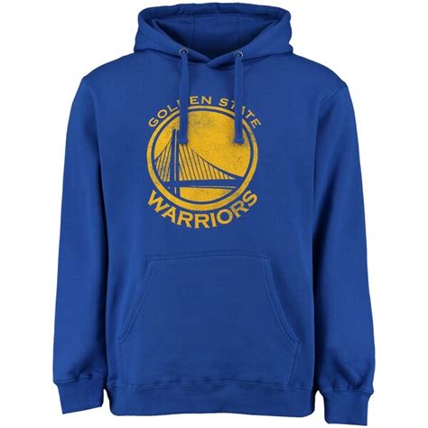 Men's Golden State Warriors Royal Distressed Hoodie - NBA Store