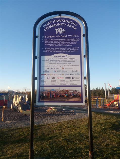 Port Hawkesbury Community Park Sign Design — Take Note Graphic Design ...