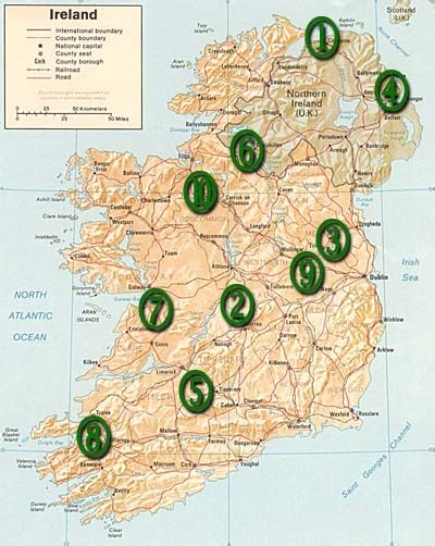 Castles Of Ireland Map