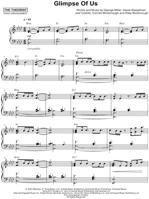 "Glimpse of Us" Sheet Music - 59 Arrangements Available Instantly ...