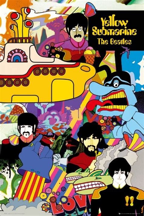 Poster, Quadro the Beatles - yellow submarine em Europosters.pt