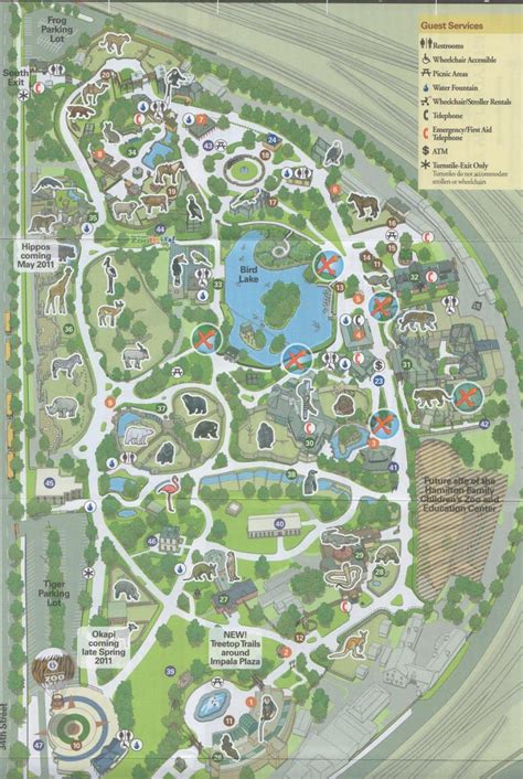 Philadelphia zoo map - Map of Philadelphia zoo (Pennsylvania - USA)