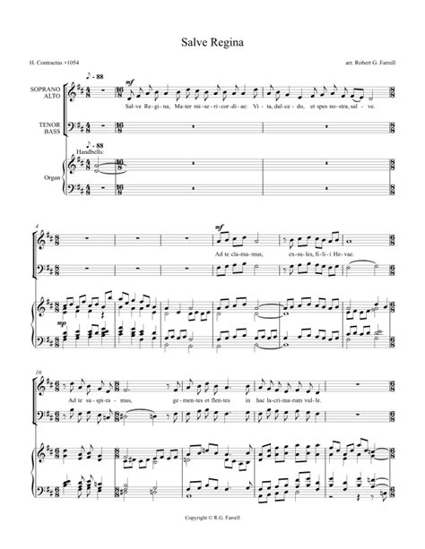 Salve Regina by Robert G Farrell Sheet Music for SATB Choir at Sheet ...