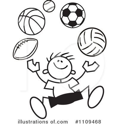 Sports Clipart #1109468 - Illustration by Johnny Sajem