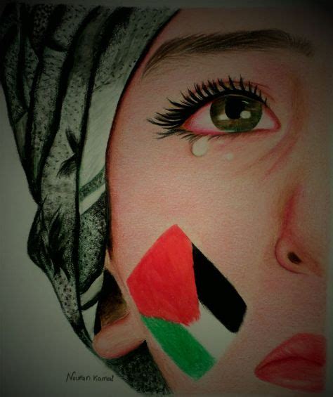 Palestine ♥ - art work by: nouran kamal | Palestine art, Sketches, Easy drawings