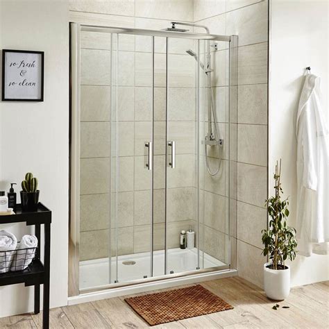 Pacific Double Sliding Shower Door with Shower Tray at Victorian Plumbing UK