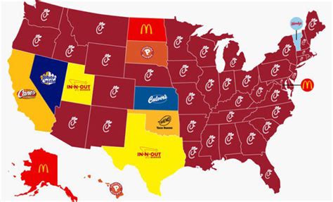 Map of Fast-Food Favorites Claimed Texas Loved In-N-Out the Most