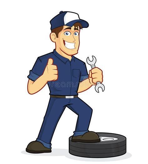 Auto Mechanic. Clipart picture of an auto mechanic cartoon character , #affiliate, #Clipart, # ...