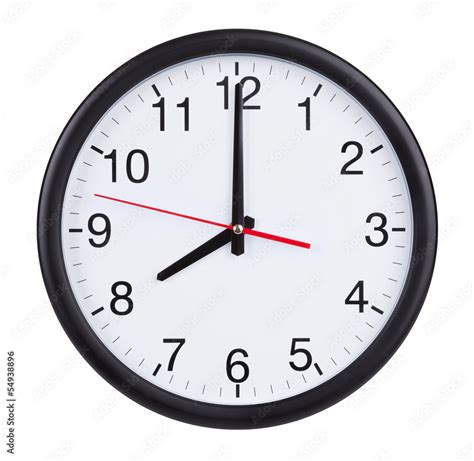 Eight o'clock on the dial clock Stock Photo | Adobe Stock