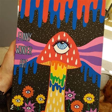 ORIGINAL ART Trippy Drippy Painting | Etsy