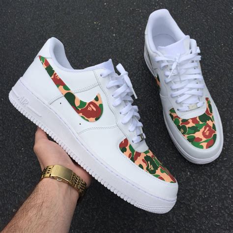 Custom Nike Air Force 1 Low Bape Military Camo