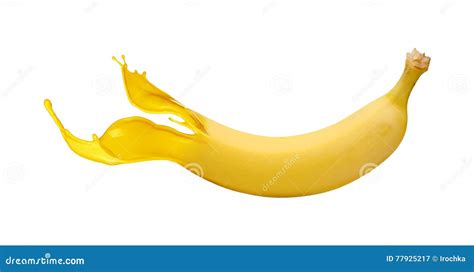 Yellow Banana with Paint Splash Stock Image - Image of food, cuisine ...