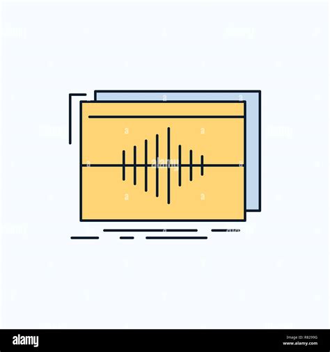 Audio, frequency, hertz, sequence, wave Flat Icon. green and Yellow ...