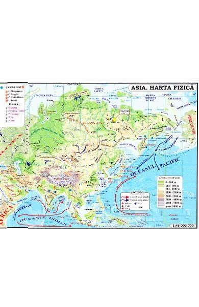 Harta fizica a asiei. harta politica a asiei pliata de Carta Atlas - Diverta