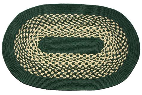 James River - Dark Green - 2' x 3' Oval Braided Rug