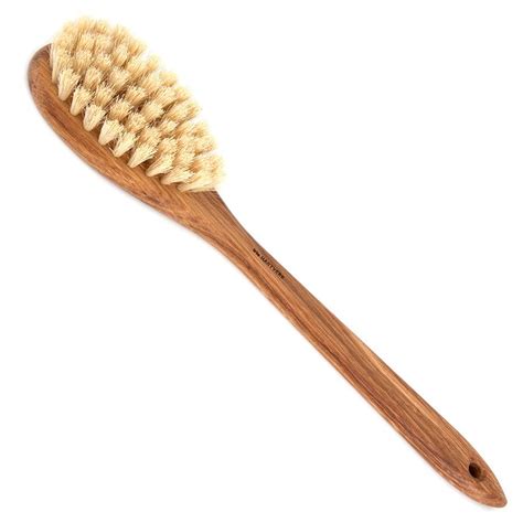 Iris Hantverk Bath Brush with Long Handle, Oak Wood, Horse Hair and Ta — Fendrihan Canada