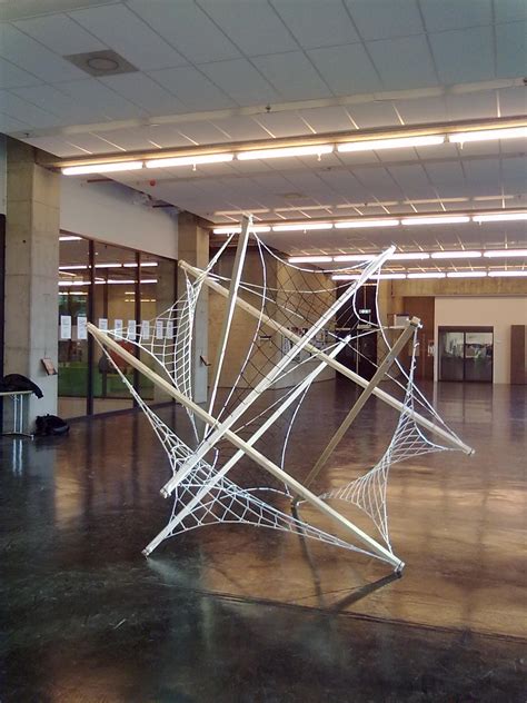 Large Scale Tensegrity Sculpture with Tensile Membranes